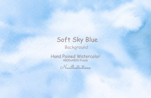 Download Soft Sky Blue Watercolor Background - Background Collection