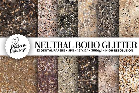 Download Neutral Boho Glitter Seamless Background - Background Collection