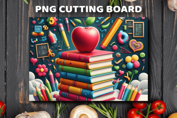 Download Teacher Books Apple Pencil Cutting Board - Pen Collection