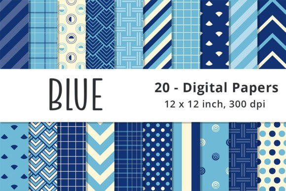 Download Blue Digital Paper Pattern Background - Background Collection