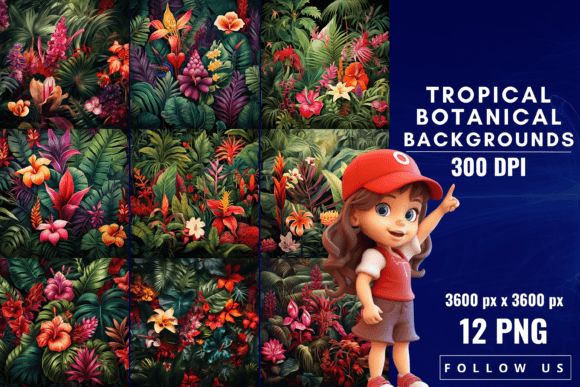 Download Tropical Botanical Background - Background Collection