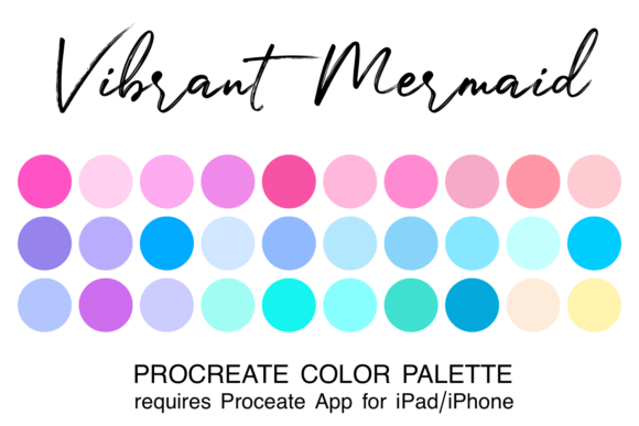 Download Vibrant Mermaid Procreate Color Palette - Mermaid Collection