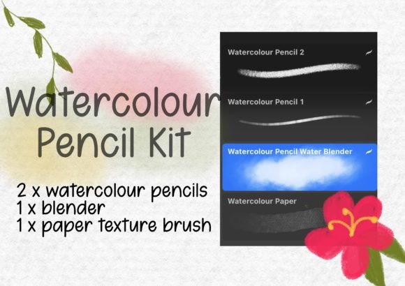 Download Procreate Watercolour Pencil Brush Kit - Pen Collection