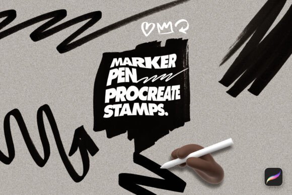 Download Marker Pen Procreate Stamp Brushes - Pen Collection