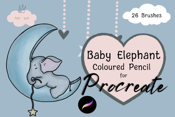 Download Baby Elephant Coloured Pencil Procreate - Pen Collection