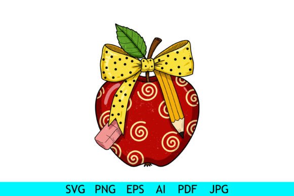 Download Teacher Apple Pencil Bow Clipart - Pen Collection