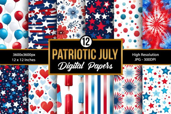 Download 4th of July Patriotic Pattern Background - Background Collection
